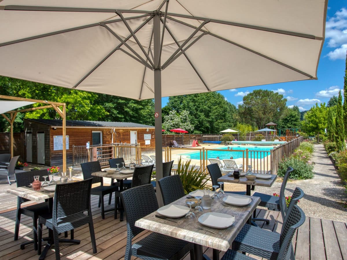 Vue depuis la terrasse du restaurant du Camping
