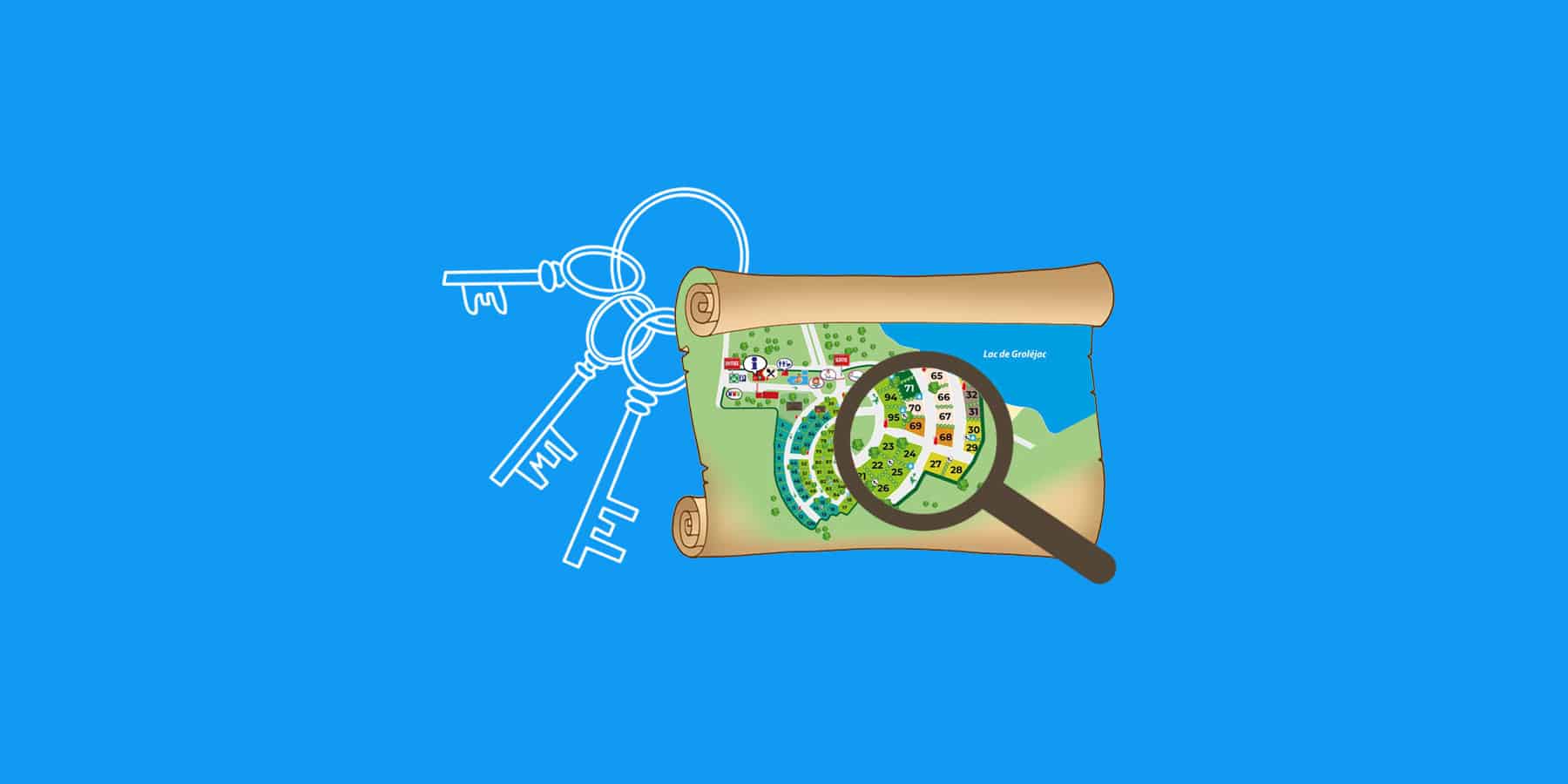 Jeu chasse aux trésor camping Dordogne