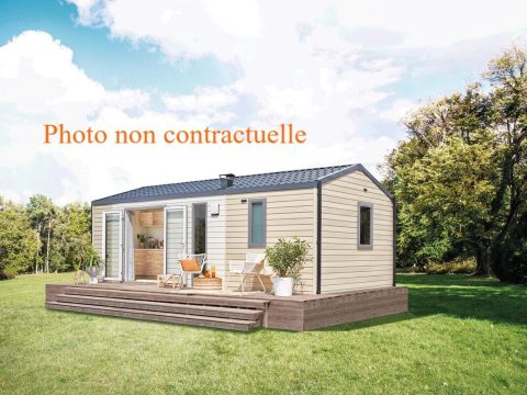 Vue Extérieure du Mobil-Home Bahia Family dans camping familial 3 étoiles proche de Sarlat