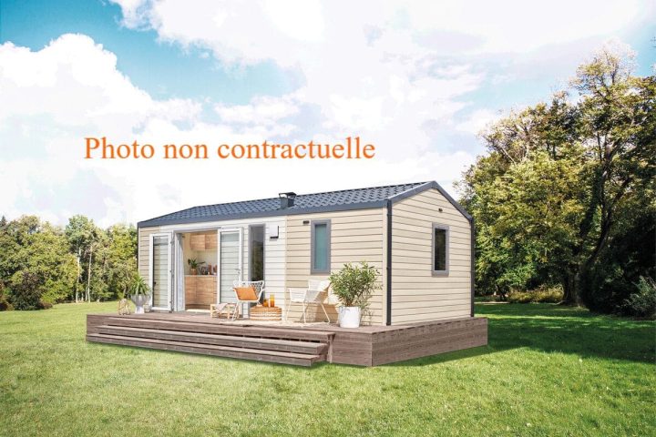 Vue Extérieure du Mobil-Home Bahia Family dans camping familial 3 étoiles proche de Sarlat